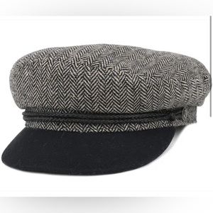 Brixton Fiddler Cap (S) Heather Grey/Black